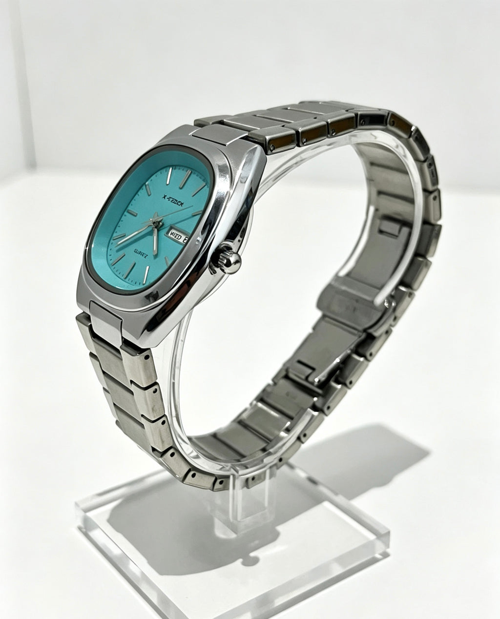 X-GEOCK WOMENS WATCH - SILVER/BBLUE