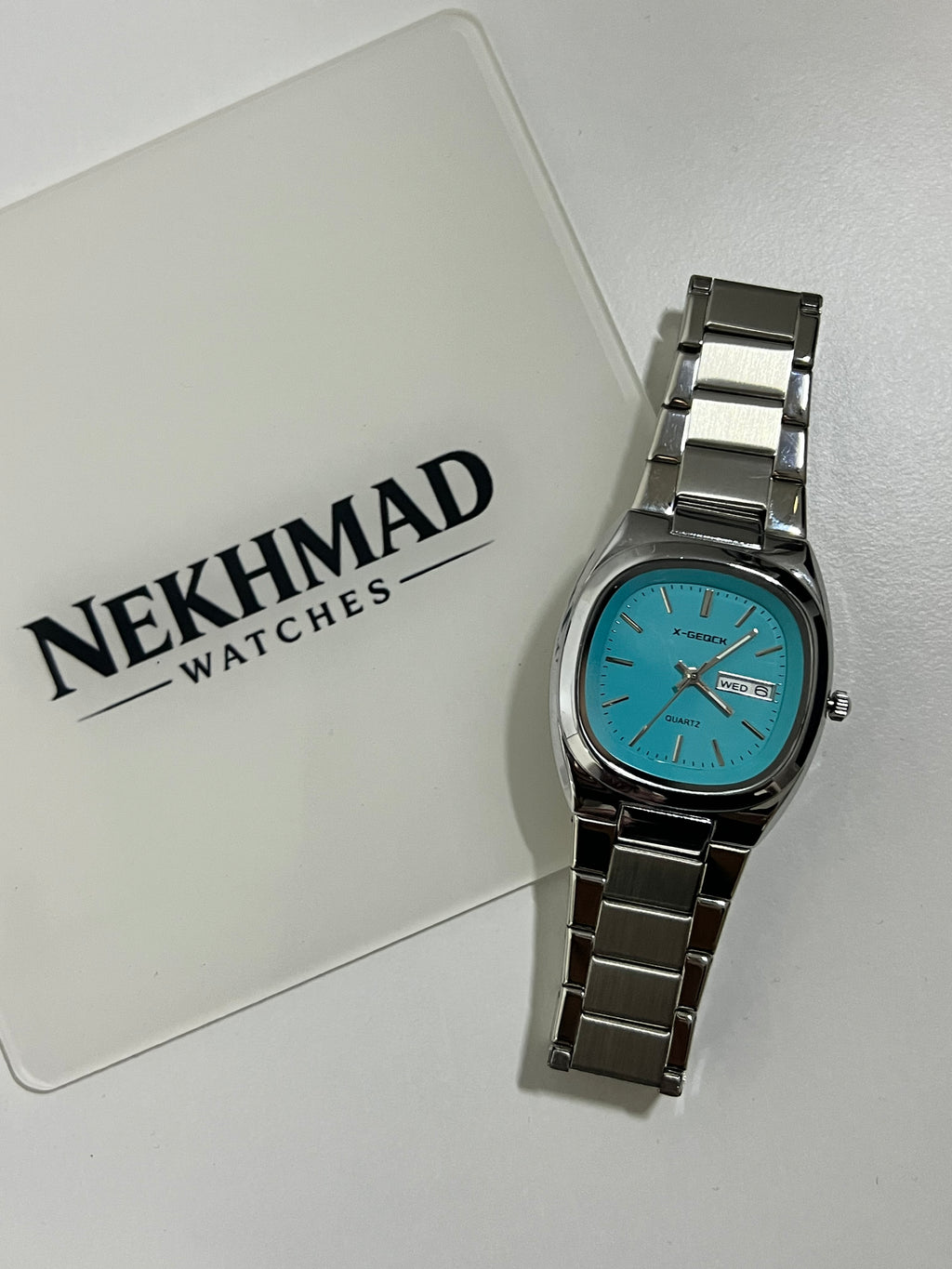 X-GEOCK Ladies Watch — Tiffany Blue Dial — Stainless Steel — Trendy Fashion