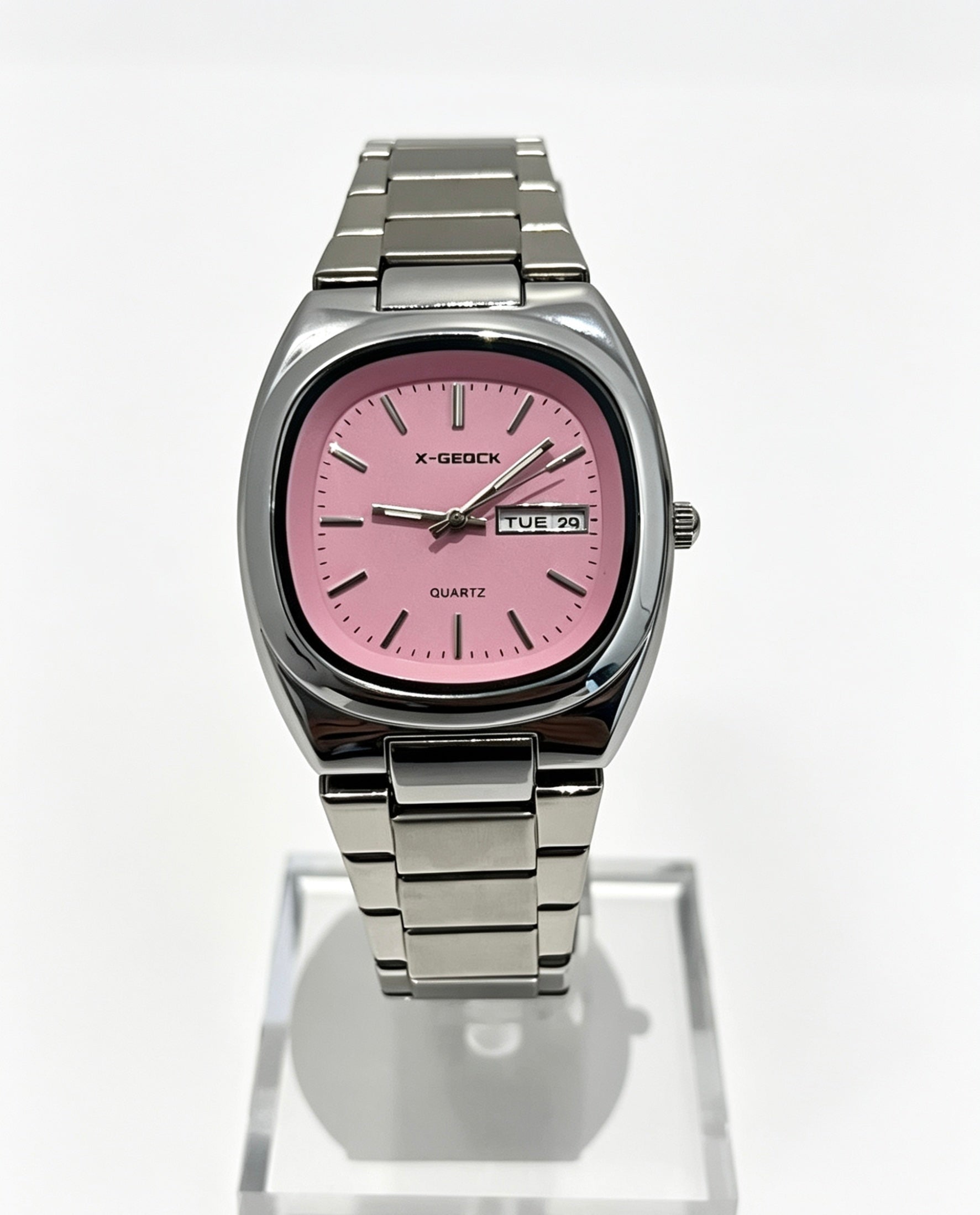 X-GEOCK WOMENS WATCH - SILVER/PINK