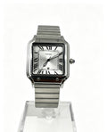 YHMEI MENS SQUARE DATE WATCH - SILVER