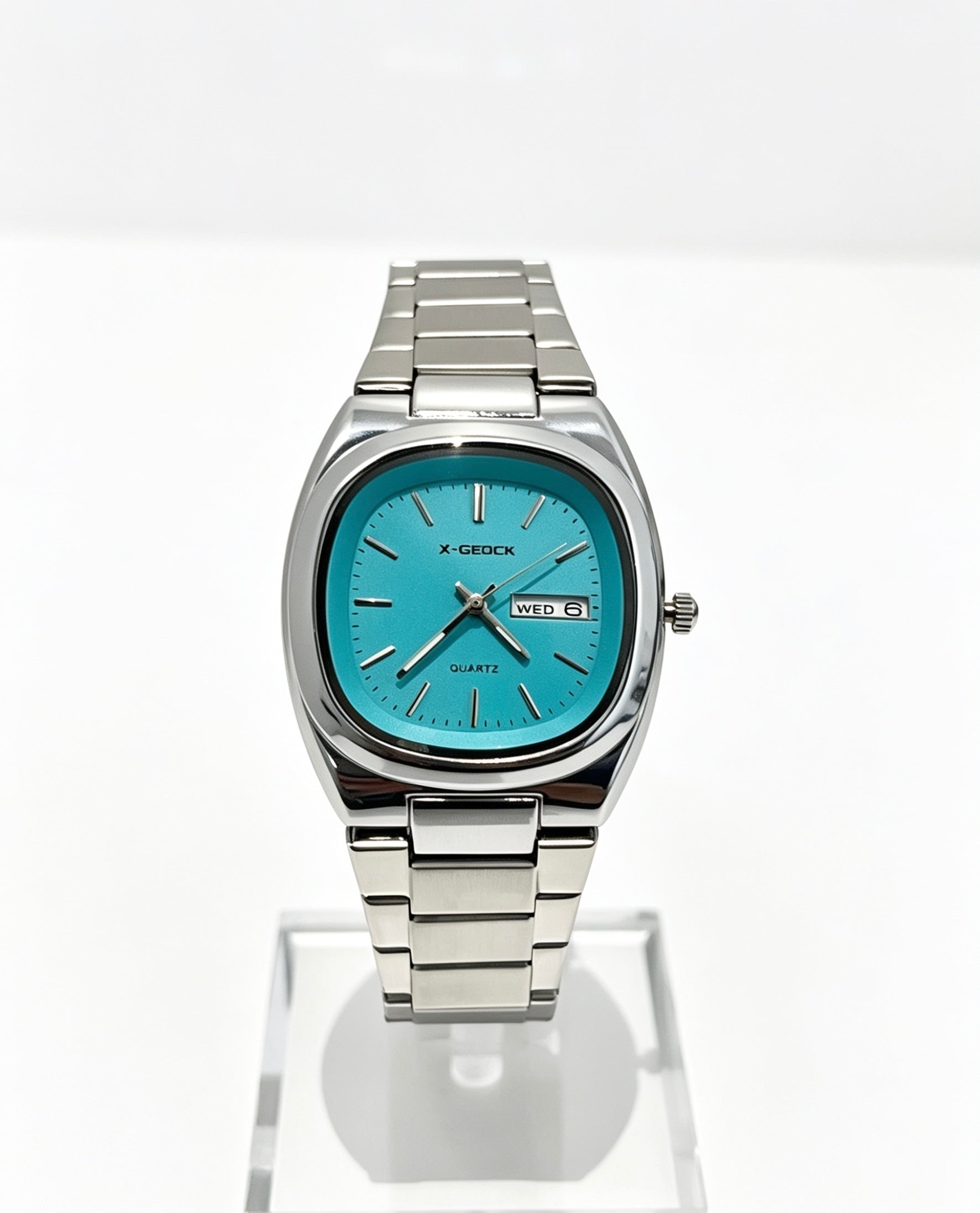 X-GEOCK WOMENS WATCH - SILVER/BBLUE