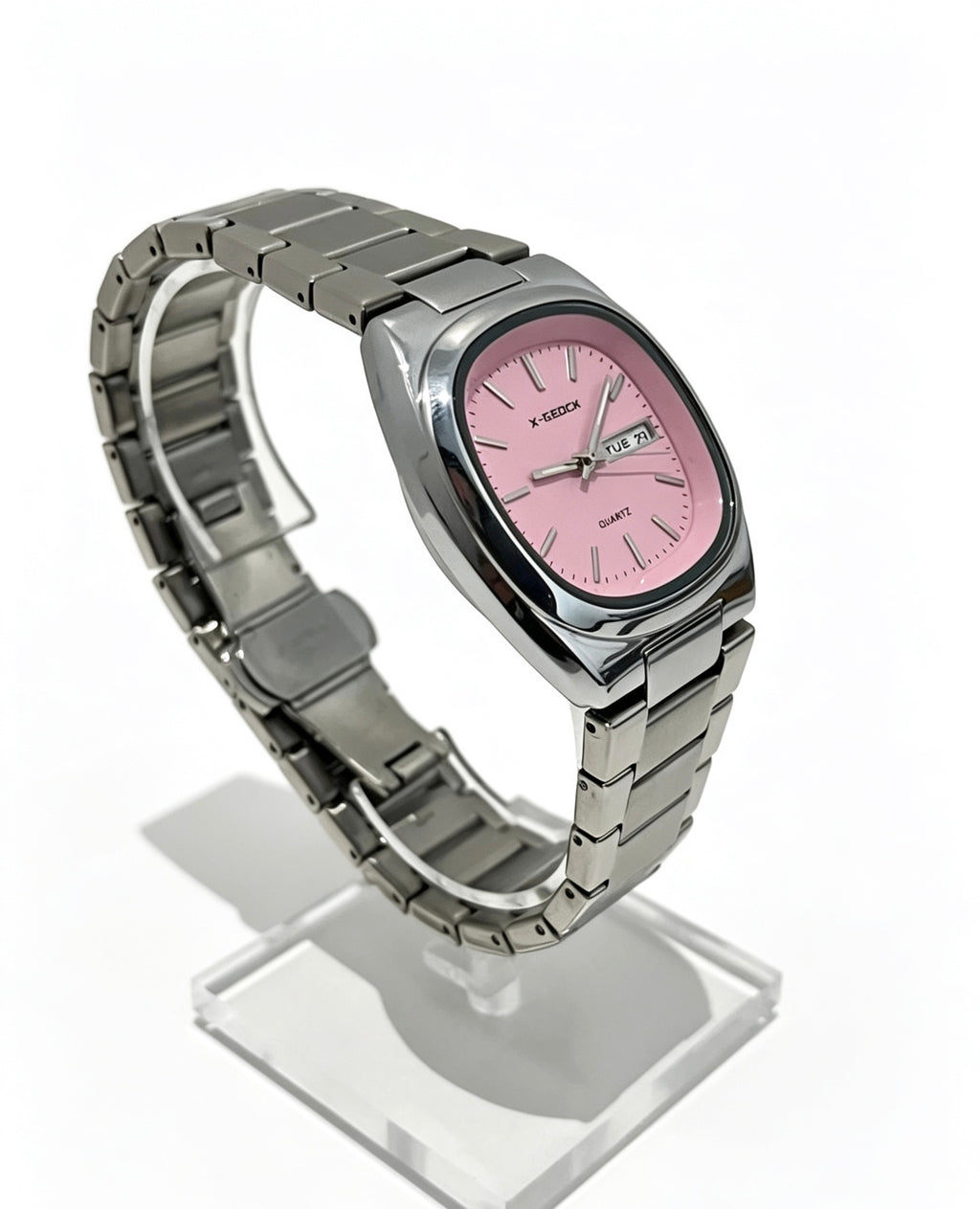 X-GEOCK WOMENS WATCH - SILVER/PINK