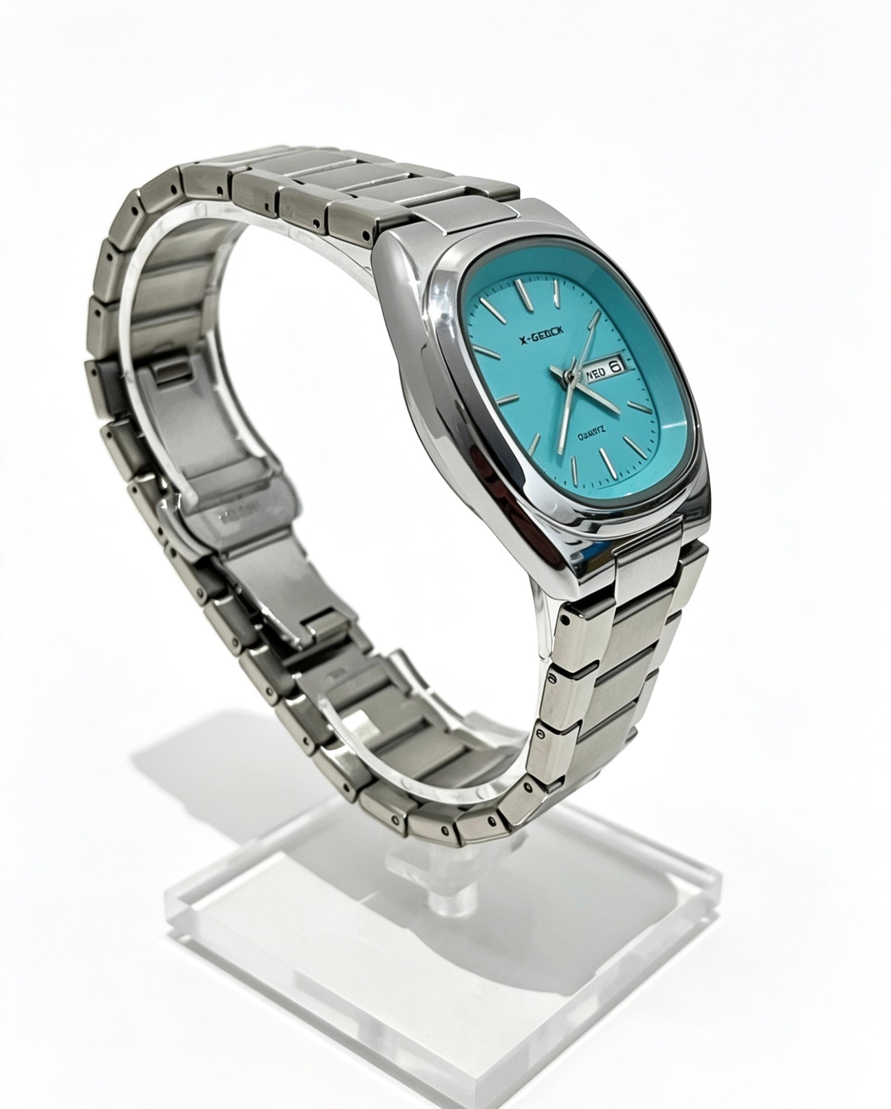 X-GEOCK WOMENS WATCH - SILVER/BBLUE