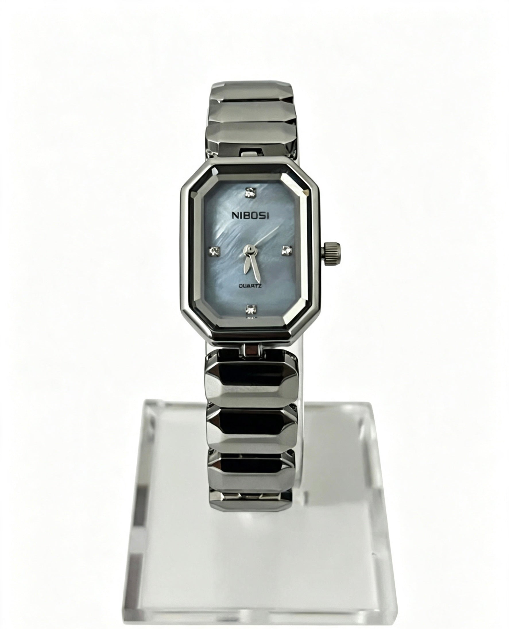 NIBOSI WOMENS CLASSIC DRESS WATCH - SILVER/GREY