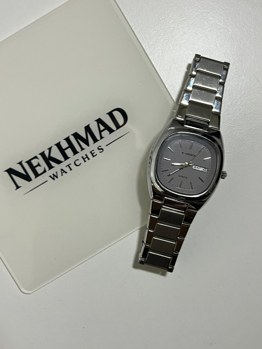 X-GEOCK Ladies Watch — Grey Dial — Silver Stainless Steel — Elegant Fashion