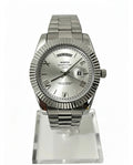 NIBOSI MENS DAY DATE WATCH - SILVER