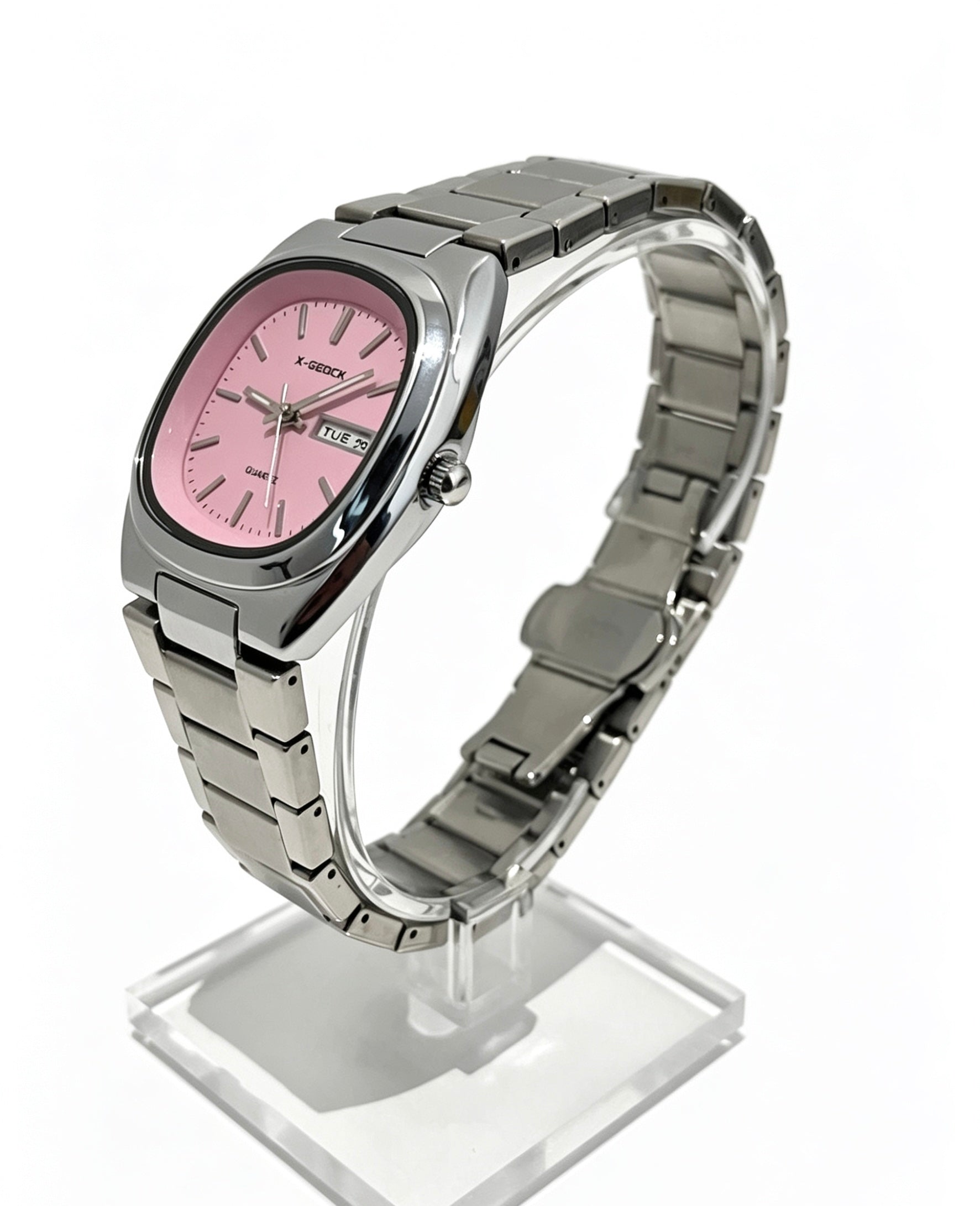 X-GEOCK WOMENS WATCH - SILVER/PINK