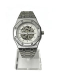 CASIRUI MENS SKELETON WATCH - SILVER/WHITE