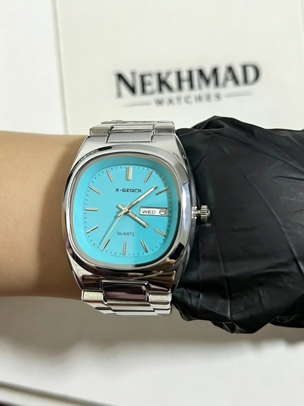 X-GEOCK Ladies Watch — Tiffany Blue Dial — Stainless Steel — Trendy Fashion
