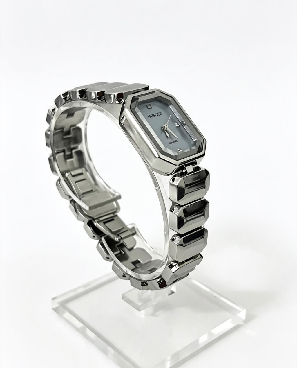 NIBOSI WOMENS CLASSIC DRESS WATCH - SILVER/GREY