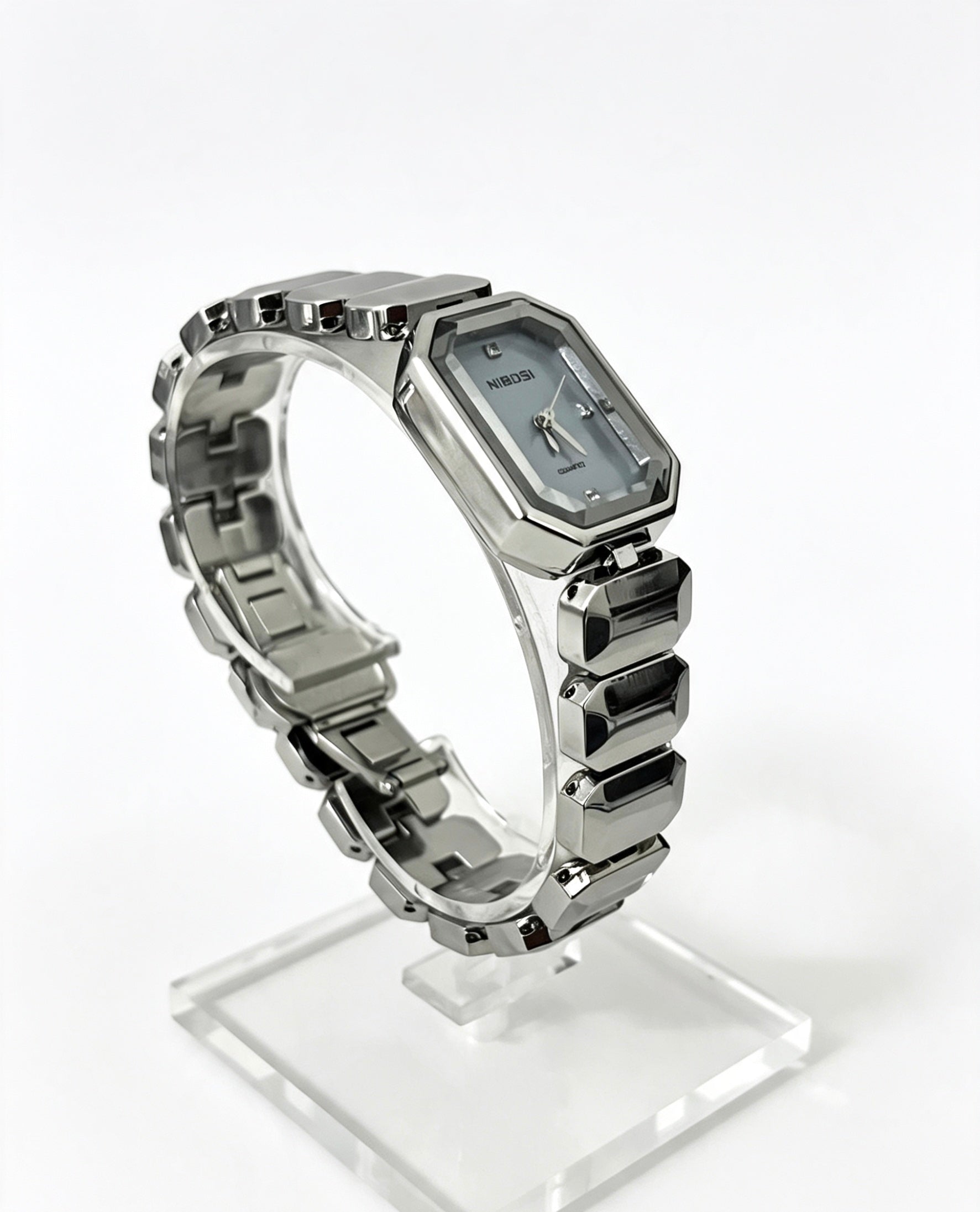 NIBOSI WOMENS CLASSIC DRESS WATCH - SILVER/GREY